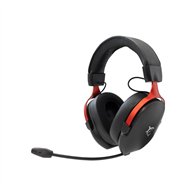 white shark fox auriculares alámbrico diadema juego negro, rojo