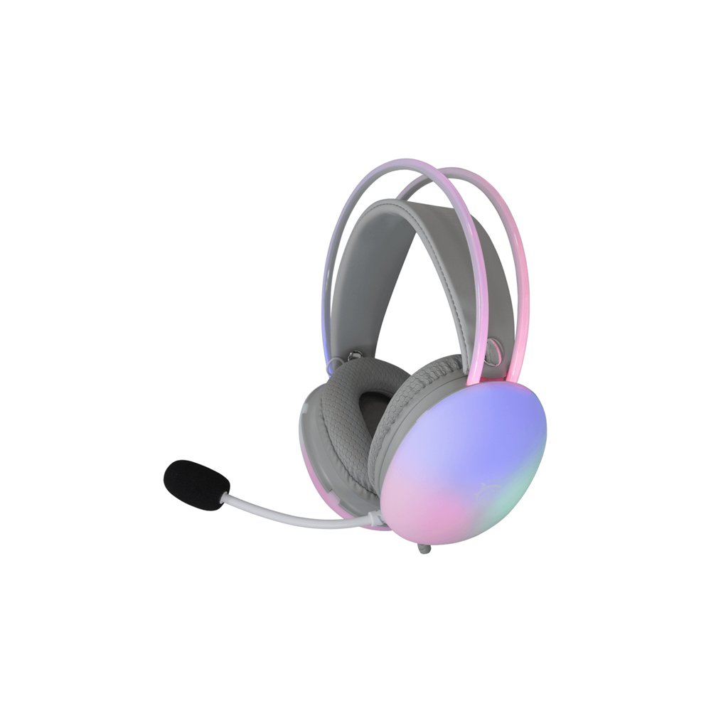 white shark firefly auriculares alámbrico diadema juego usb tipo a blanco