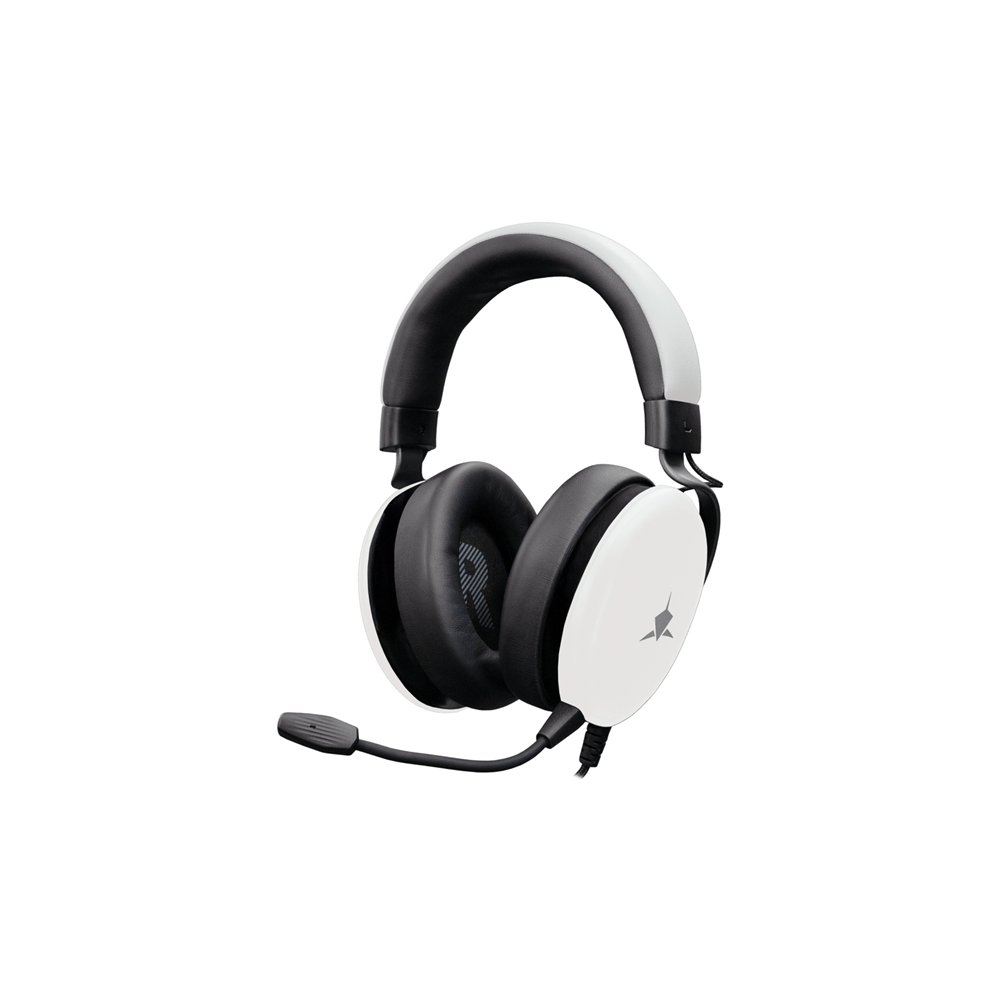 white shark elephant auriculares alámbrico diadema juego blanco, negro