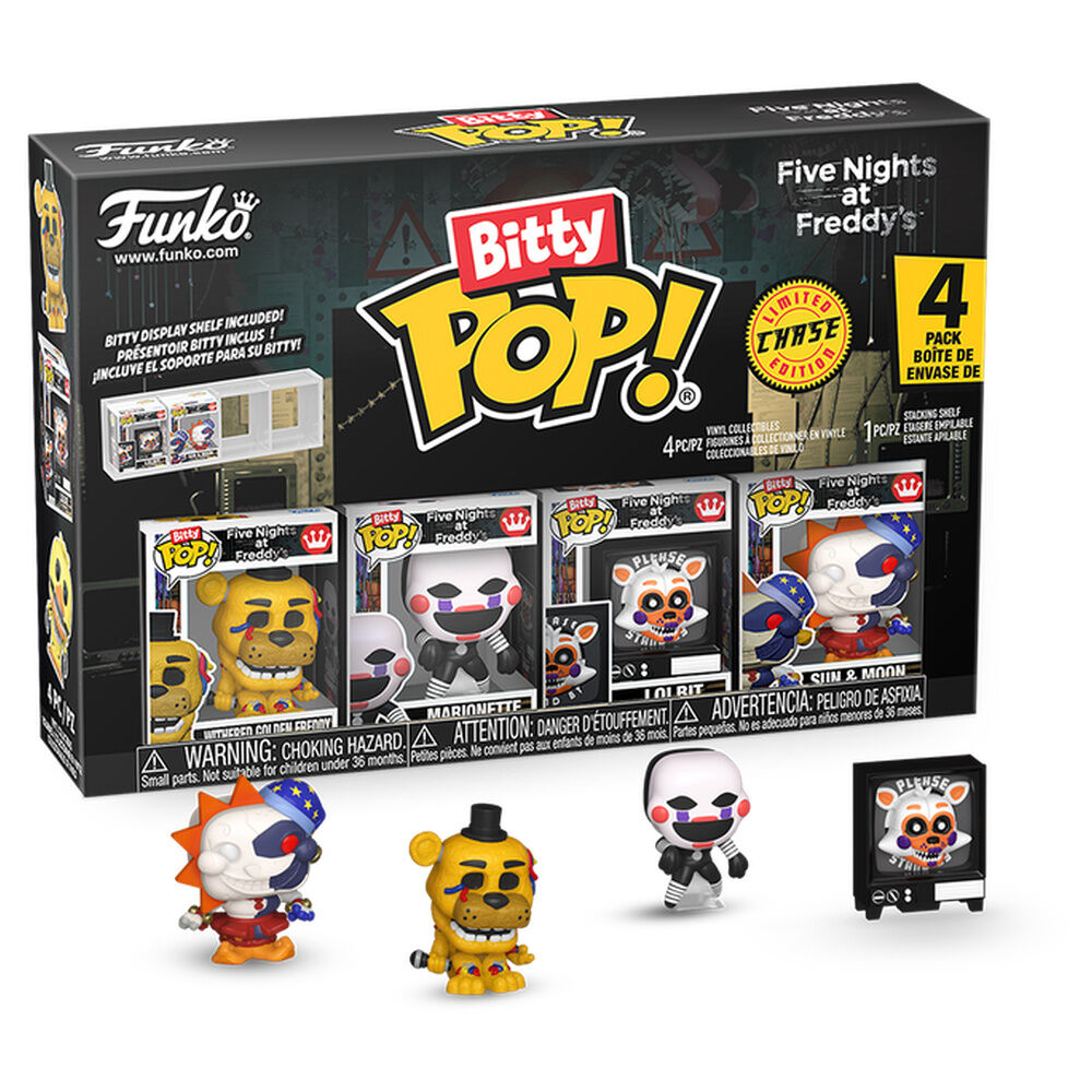 blister 4 figuras bitty pop five nights at freddy´s edicion limitada