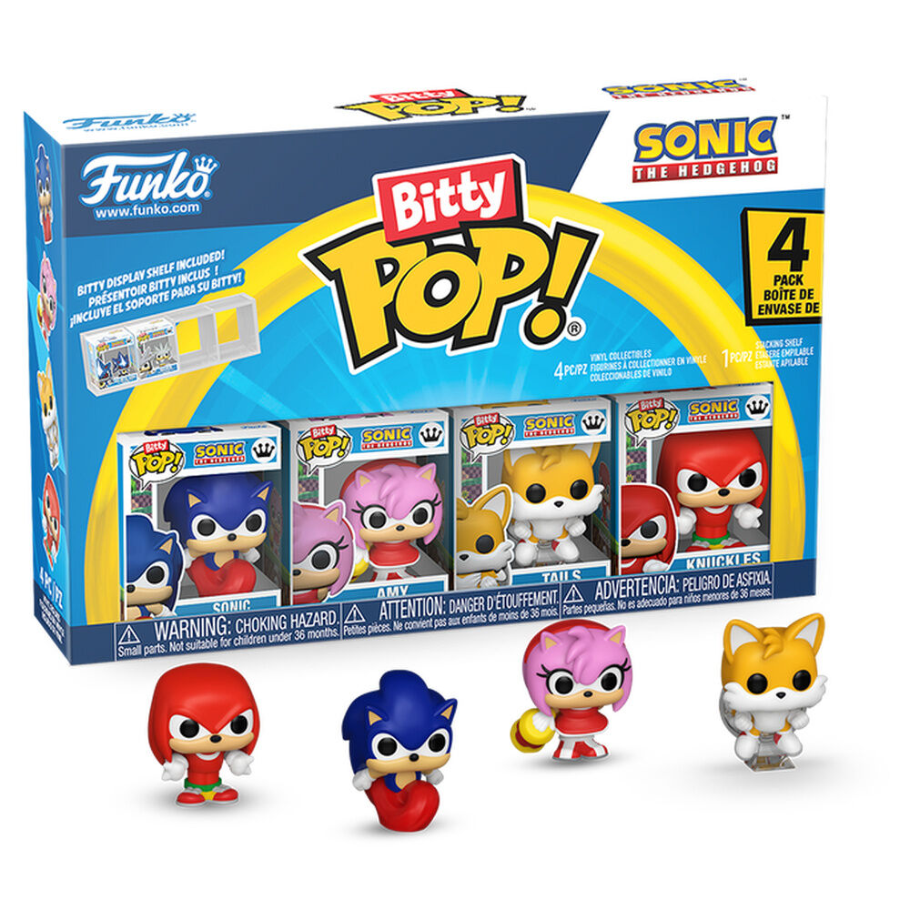 blister 4 figuras bitty pop sonic the hedgehog