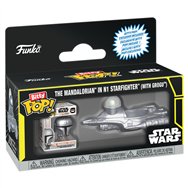 figura bitty pop ride star wars the mandalorian in n1 starfighter with grogu