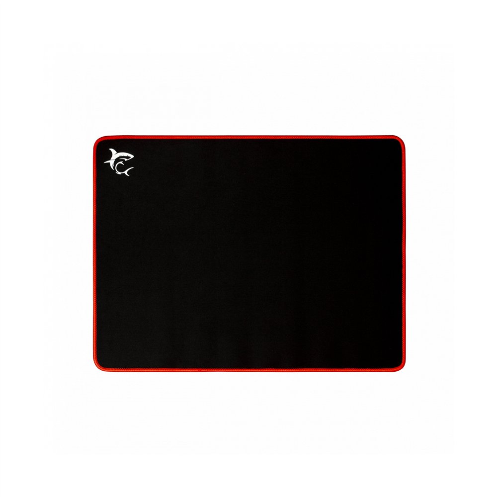 white shark red knight alfombrilla de ratón para juegos negro, rojo, blanco