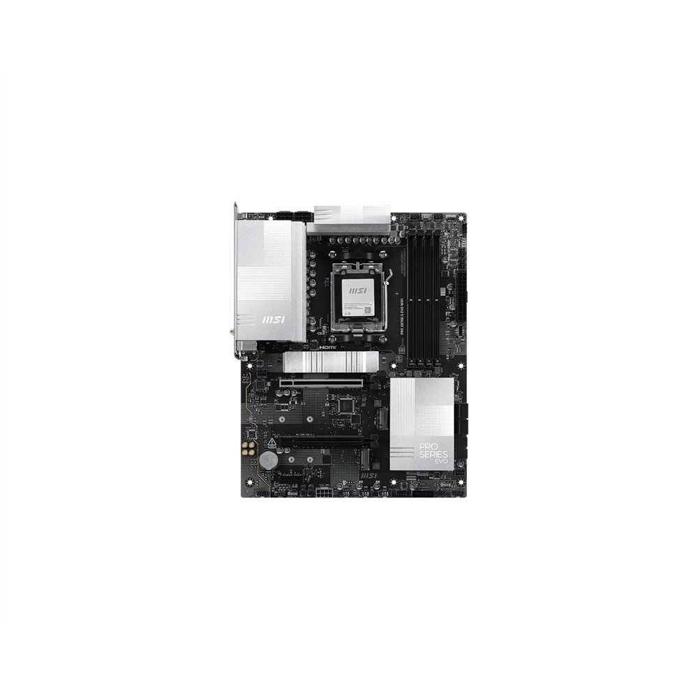 msi pro x870e-s evo wifi placa base amd x870e zócalo am5 atx