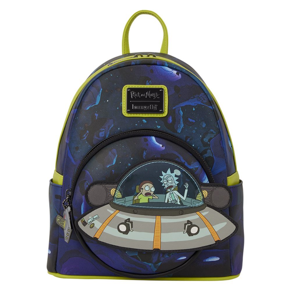 mochila cartoon network rick and morty space cruiser loungefly 26cm