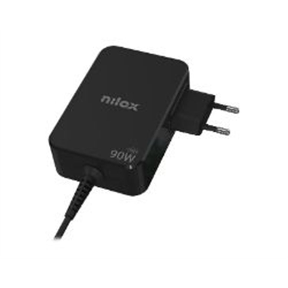 cargador nilox gan 90w usb-c 1.8m negro (nxbgan90w)