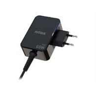 cargador nilox gan 65w usb-c 1.8m negro (nxbgan65w)