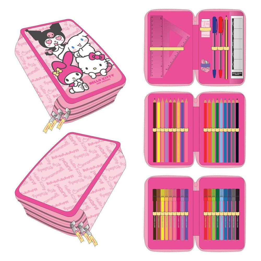 plumier hello kitty and friends triple
