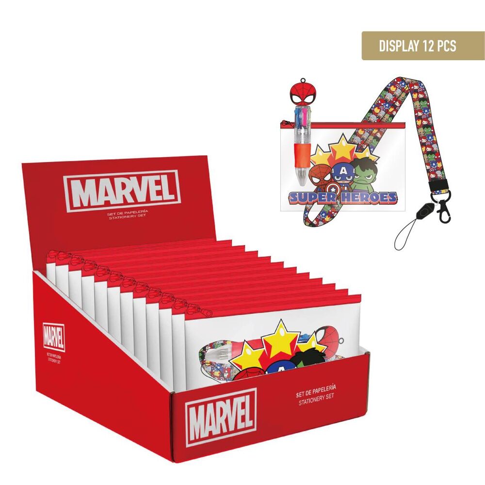 set papeleria marvel