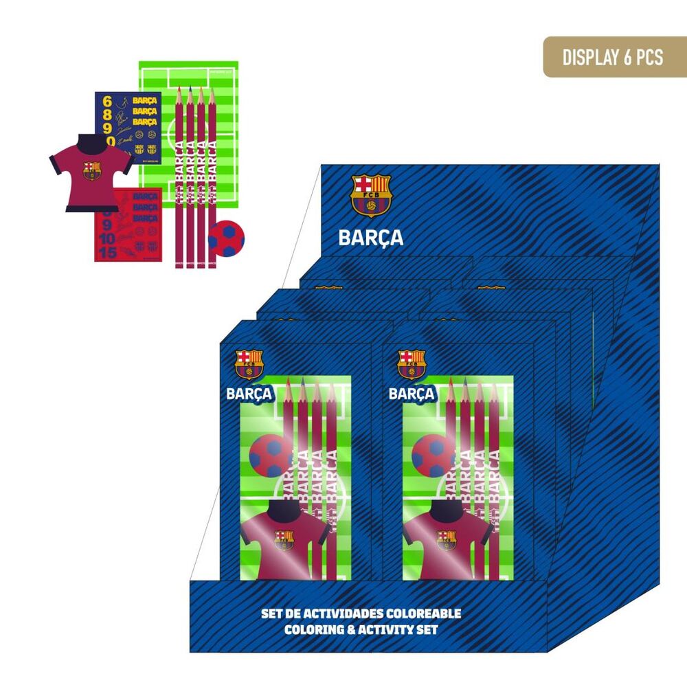 set papeleria coloreable f.c. barcelona
