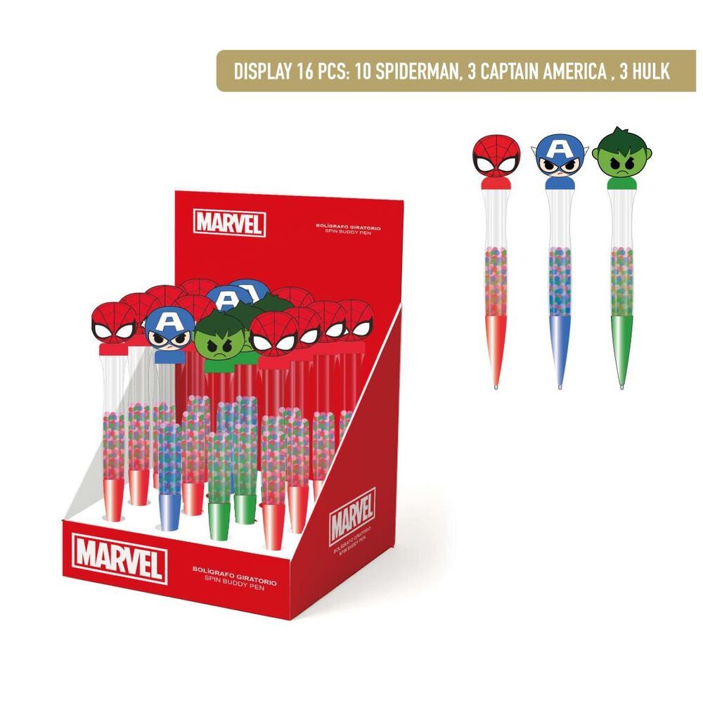 boligrafo giratorio vengadores avengers marvel surtido