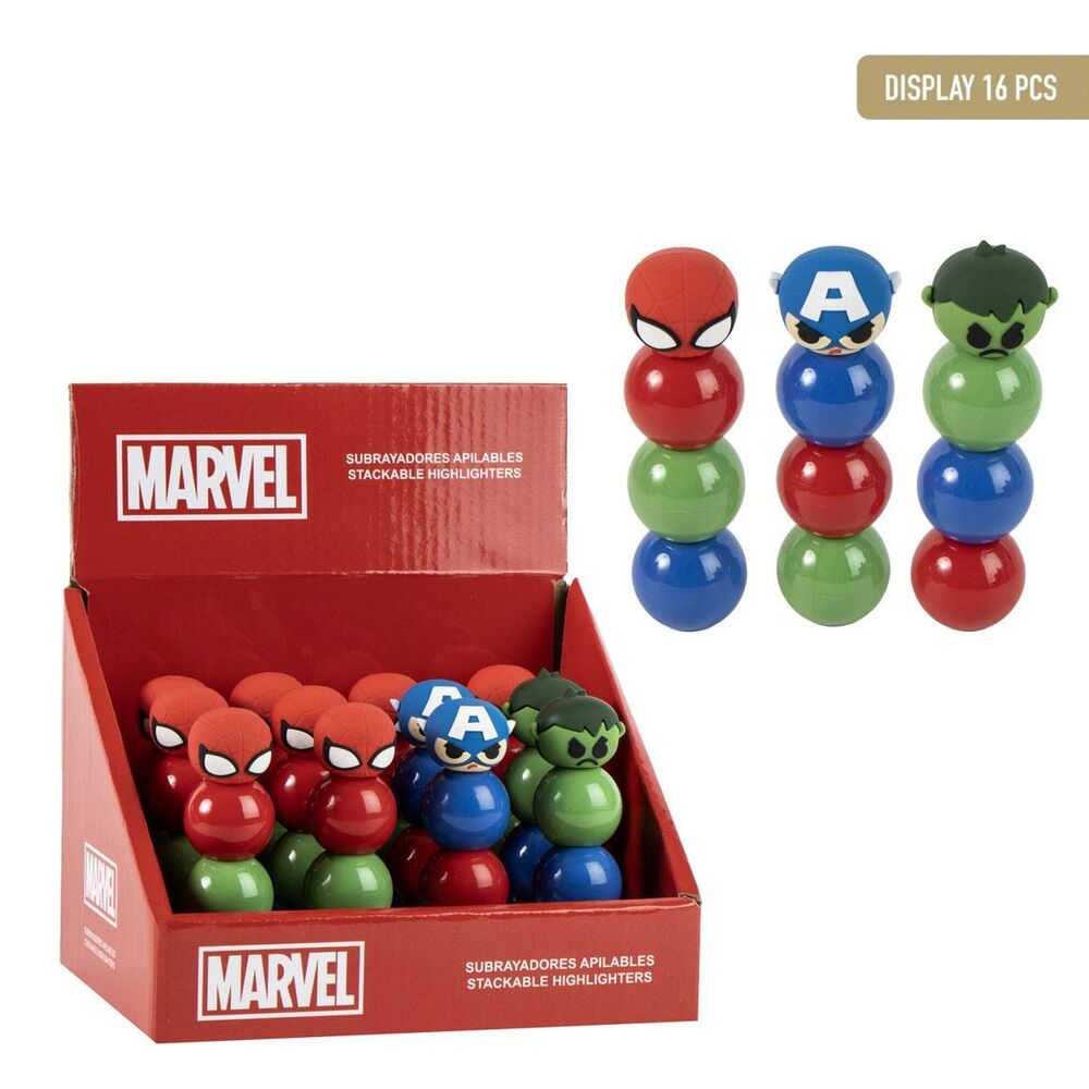 subrayador apilable vengadores avengers marvel surtido