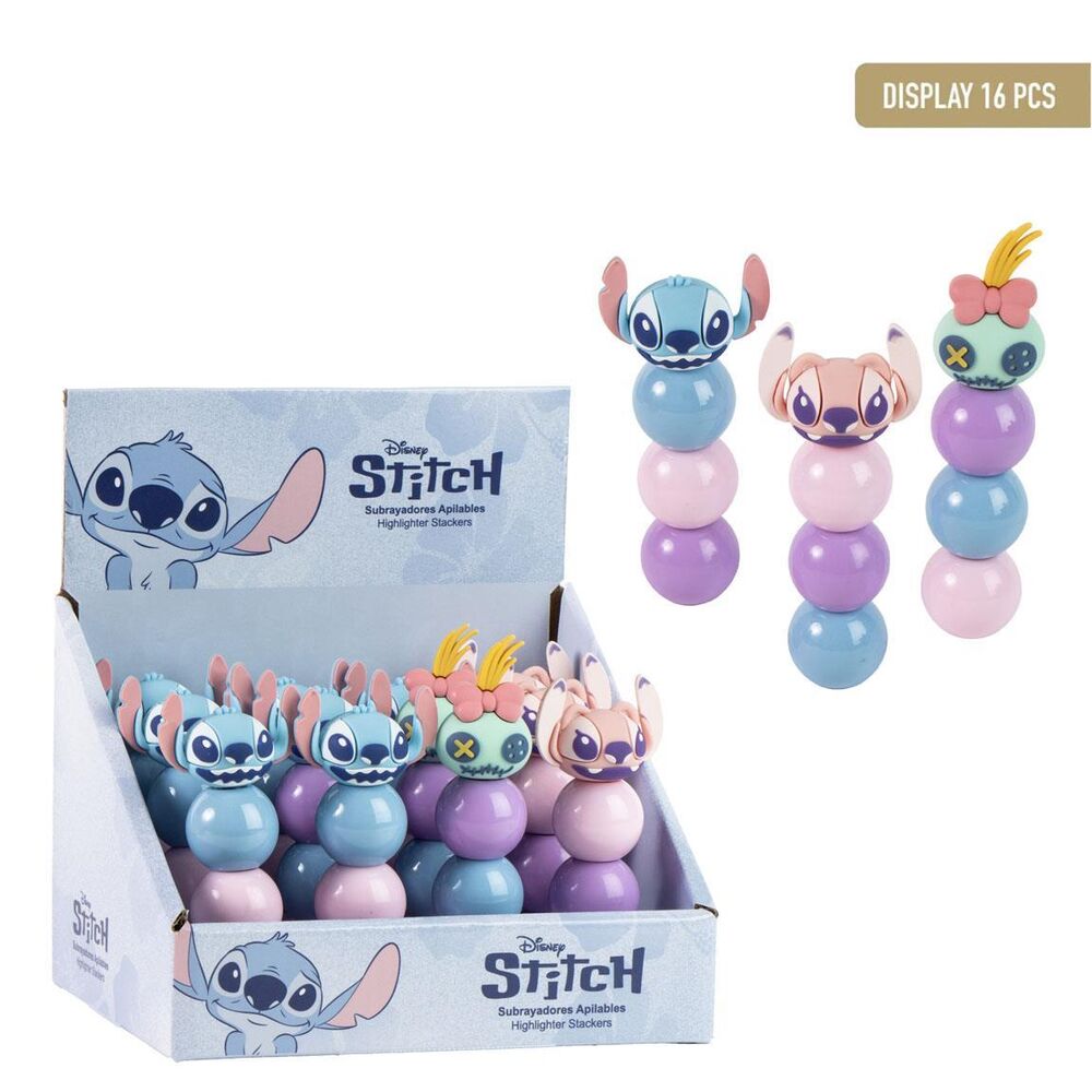 subrayador apilable stitch disney surtido