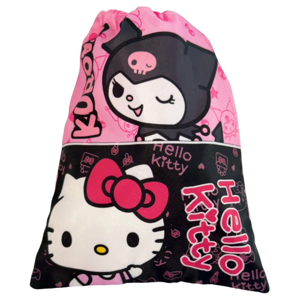 saco merienda kuromi & hello kitty 30cm