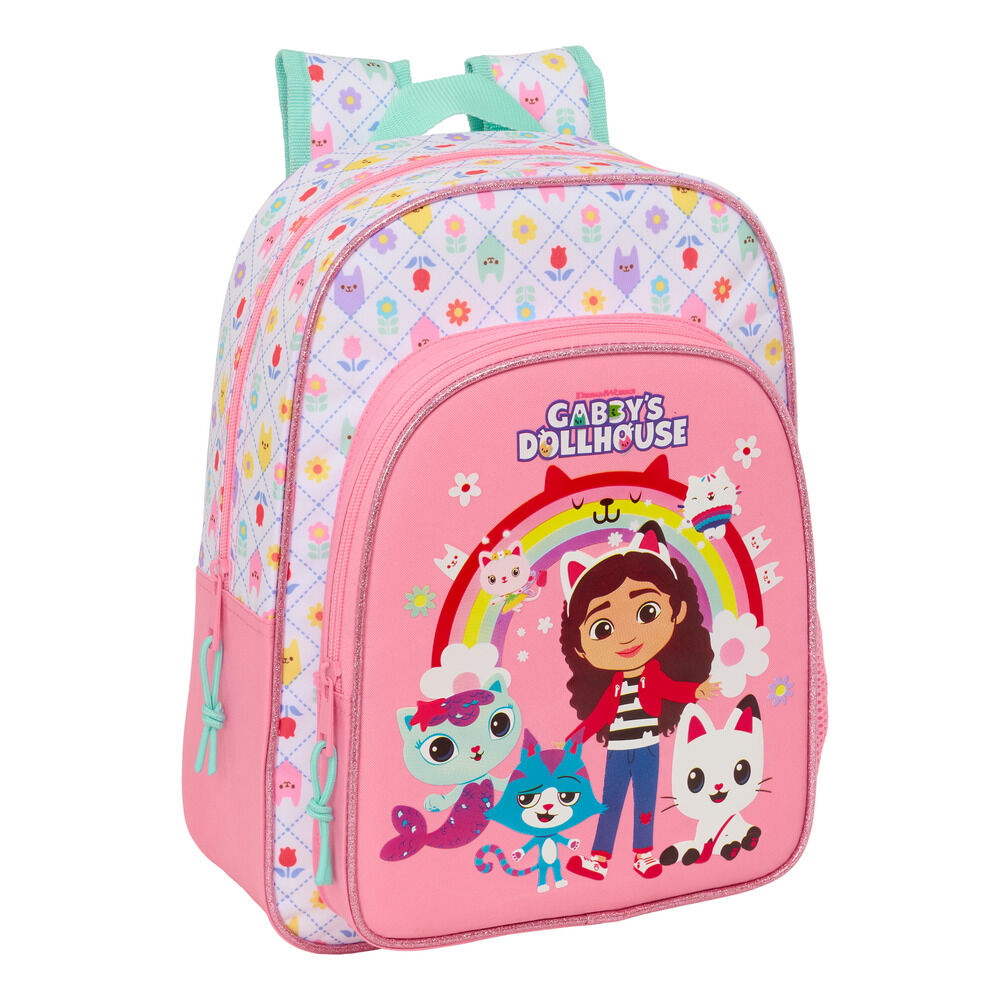 mochila la casa de muñecas de gabby 34cm adaptable