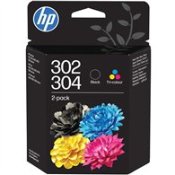 tinta hp 302/304 multipack color + black