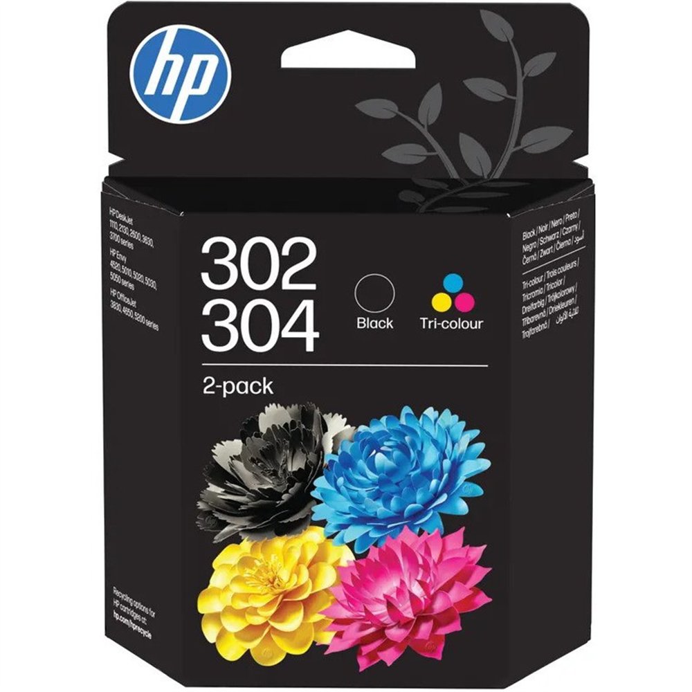 tinta hp 302/304 multipack color + black
