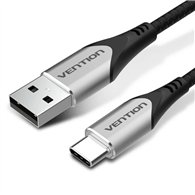 cable vention usb-c 2.0 usb-c/m - usb-a/m 480mbps trenzado 1m grey