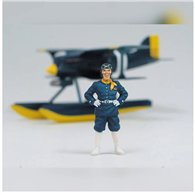 maqueta model kit curtiss r3c-0 seaplane + donald curtis porco rosso