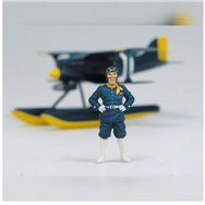 maqueta model kit curtiss r3c-0 seaplane + donald curtis porco rosso