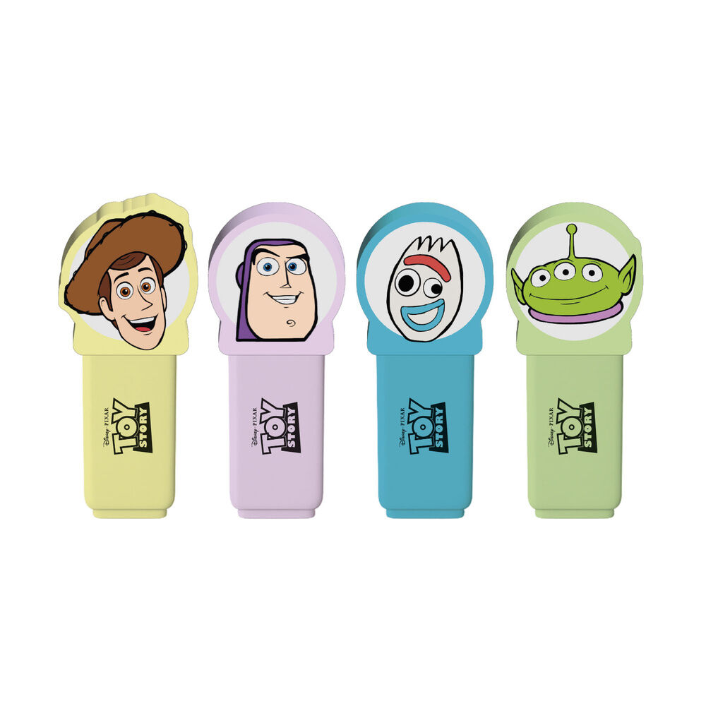 set 4 subrayadores topper toy story disney pixar