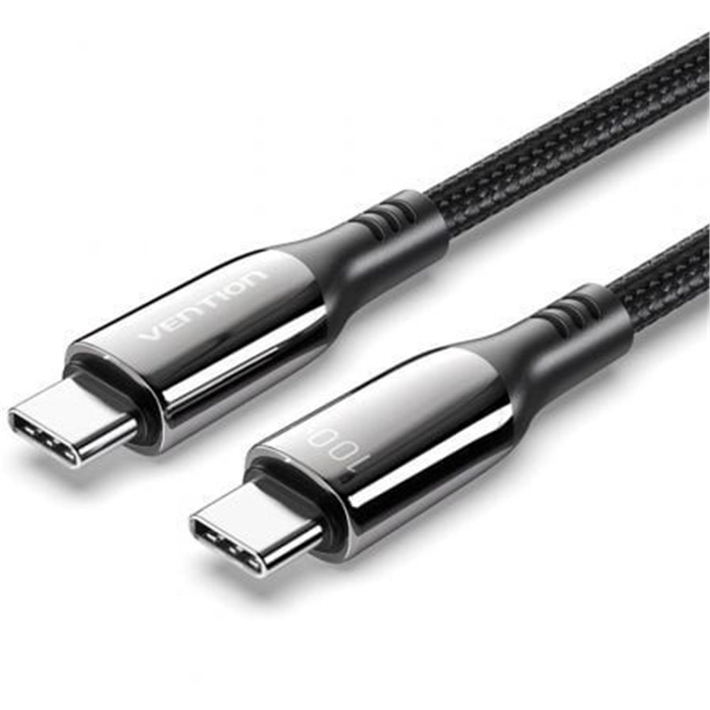cable vention usb 2.0 usb-c 5a 100w usb-c/m - usb-c/m 2m black