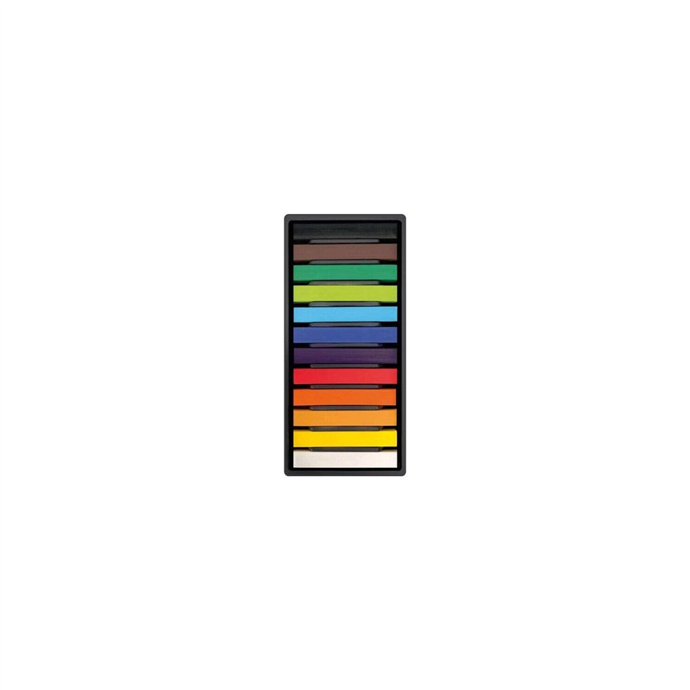 milan art pack de 12 pasteles blandos - colores intensos y brillantes - resistentes a la luz - mezclables - colores surtidos