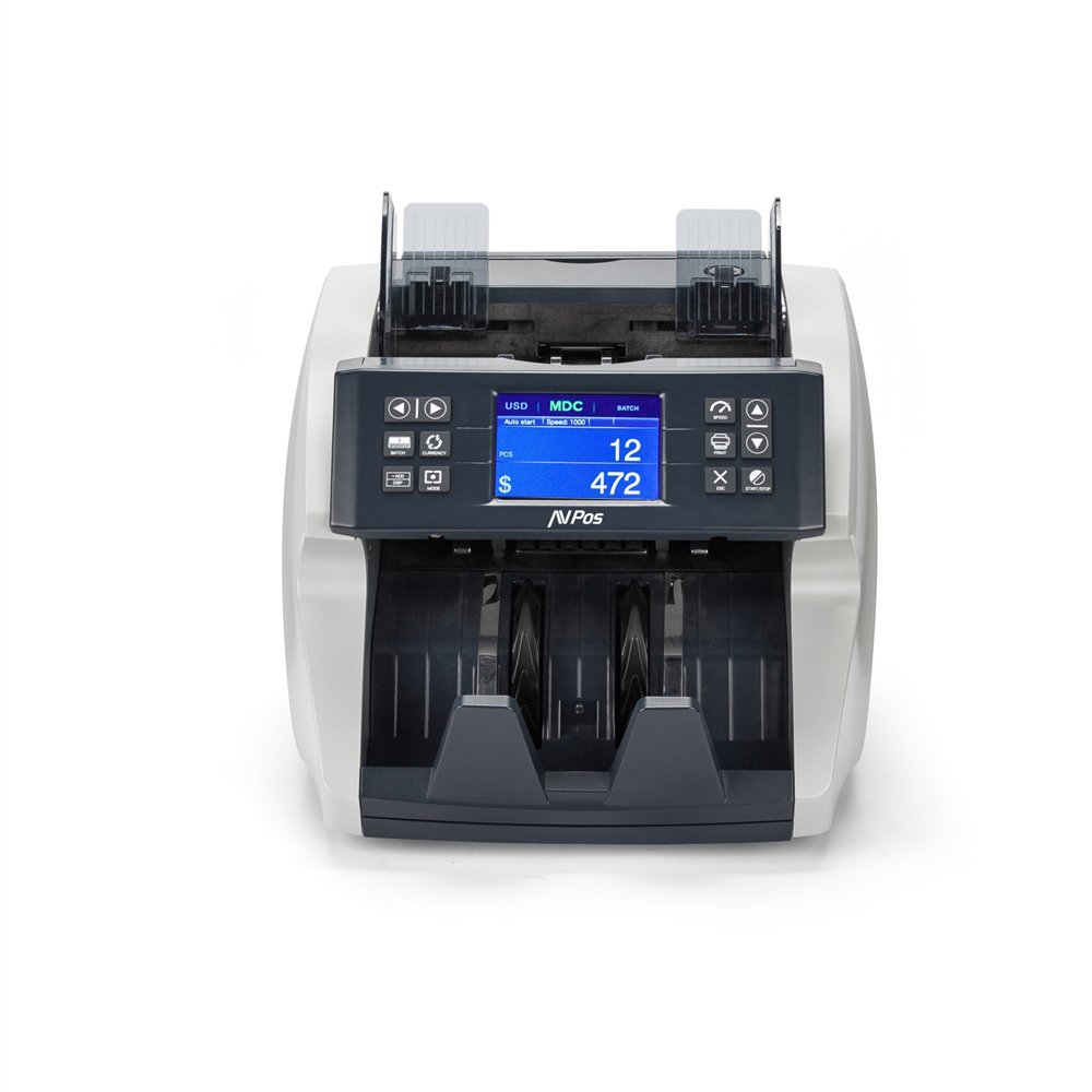 avpos avp-dtc180 detector de billetes falsos negro, blanco