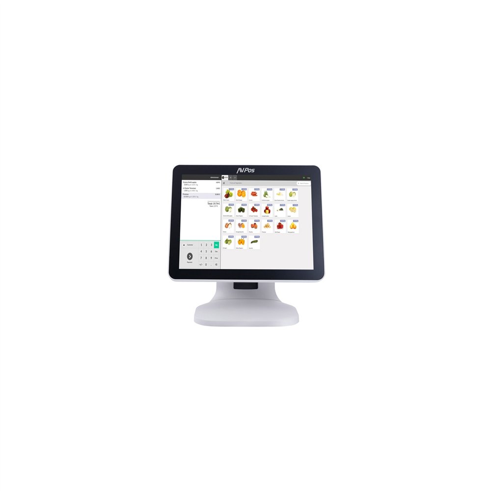 avpos avp-k5000b-i7-24-w terminal punto venta (tpv) 38,1 cm (15") 1024 x 768 pixeles pantalla táctil