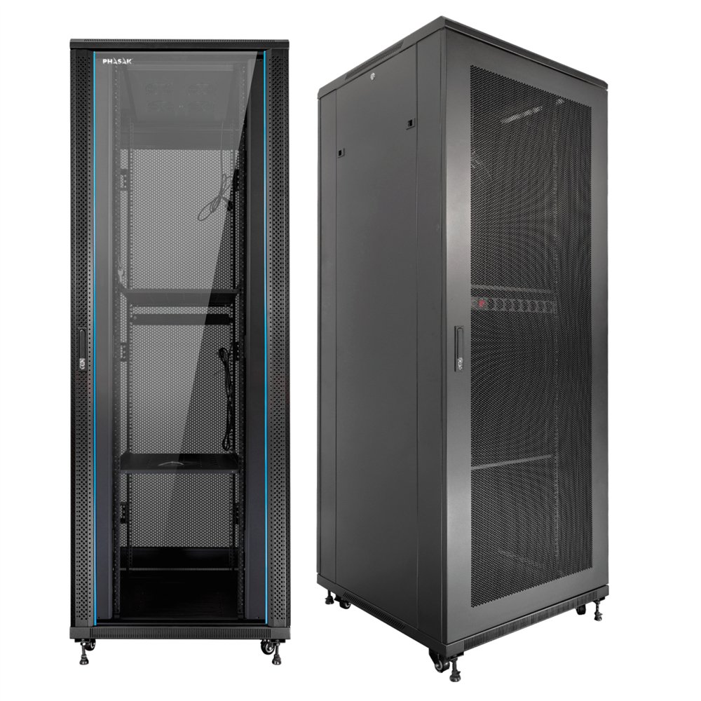 phasak armario rack pro 19" 47u 800 x 1000 negro con ventilación - pho 8147