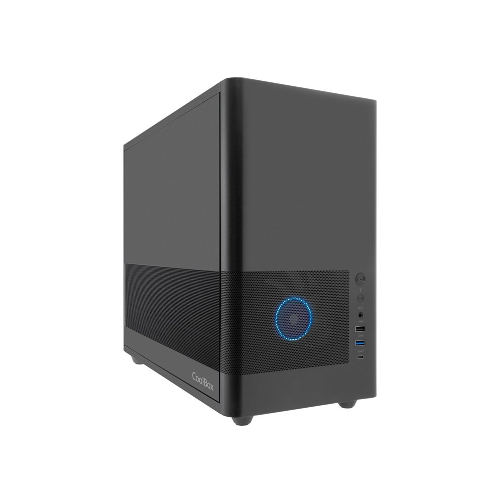 coolbox caja matx mp2 negra usb-c 3.2 gen1 ventilador 120 pwm full metal s/fte