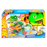 pista estacion de bomberos t-rex city hot wheels