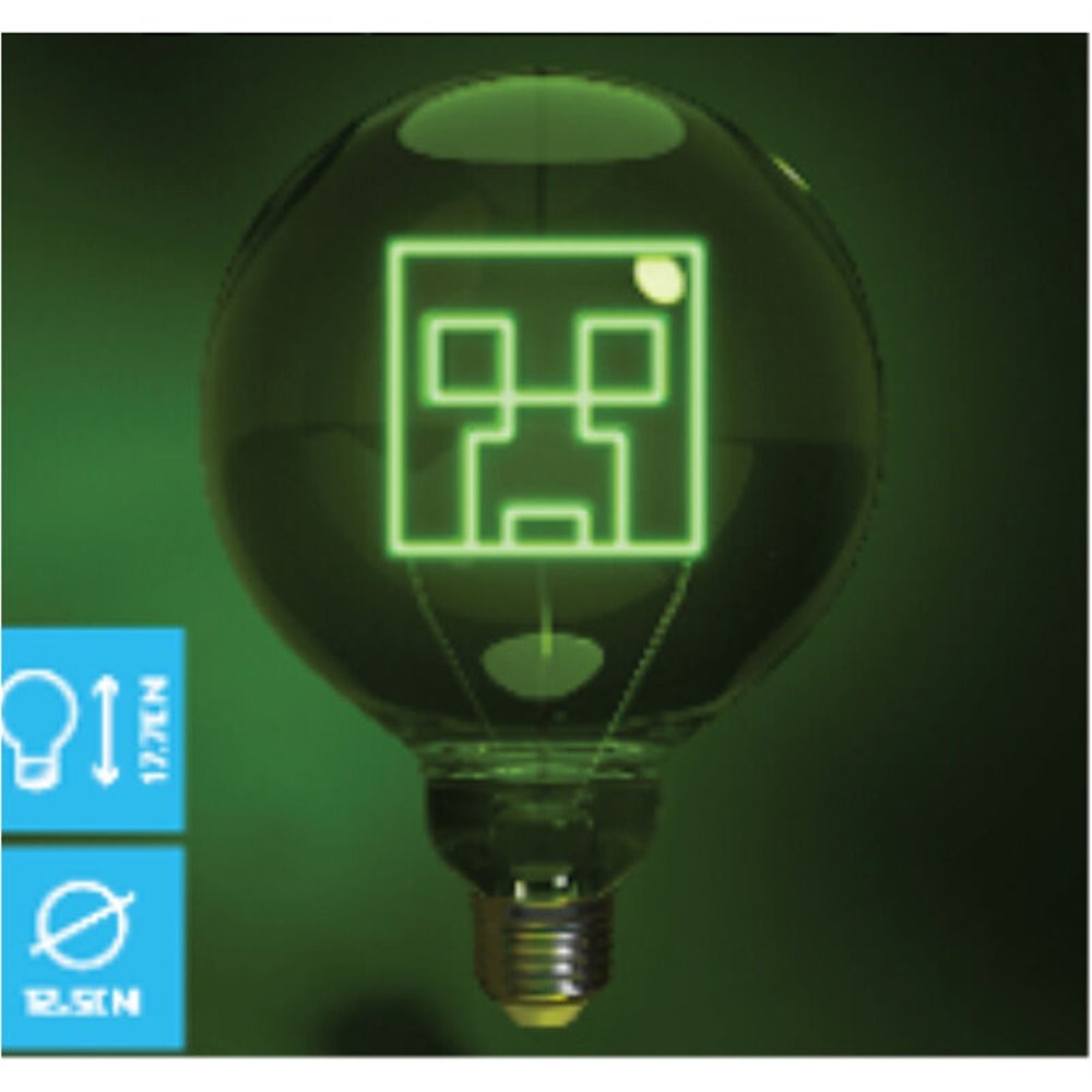 bombilla led neon creeper minecraft