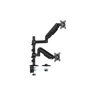 aisens soporte de mesa eco contrapeso giratorio e inclinable para monitor/tv 9kg (3 pivotes, 2 brazos) de 17-32", negro