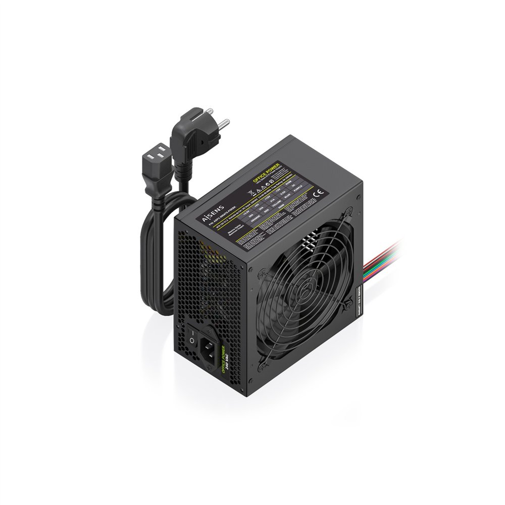 aisens fuente alimentacion atx 500w con cable de alimentacion oem, negra