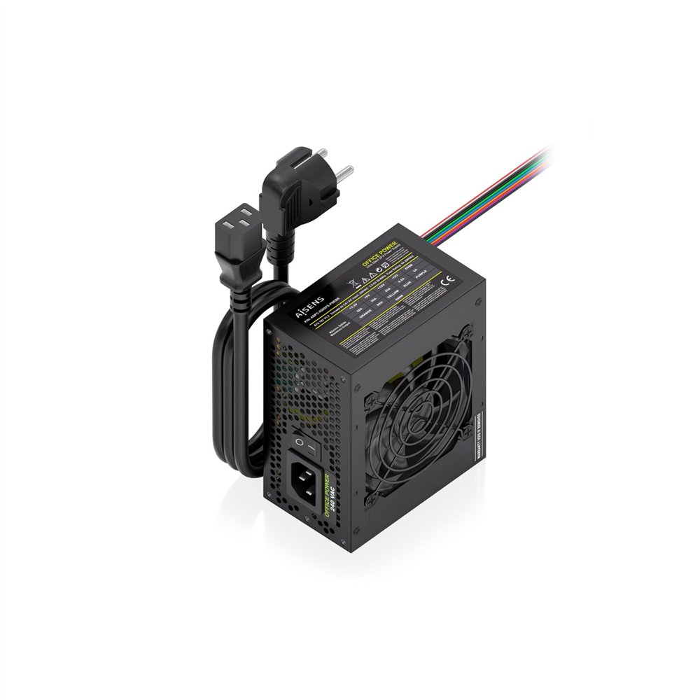 aisens fuente alimentacion sfx 500w con cable de alimentacion oem, negra