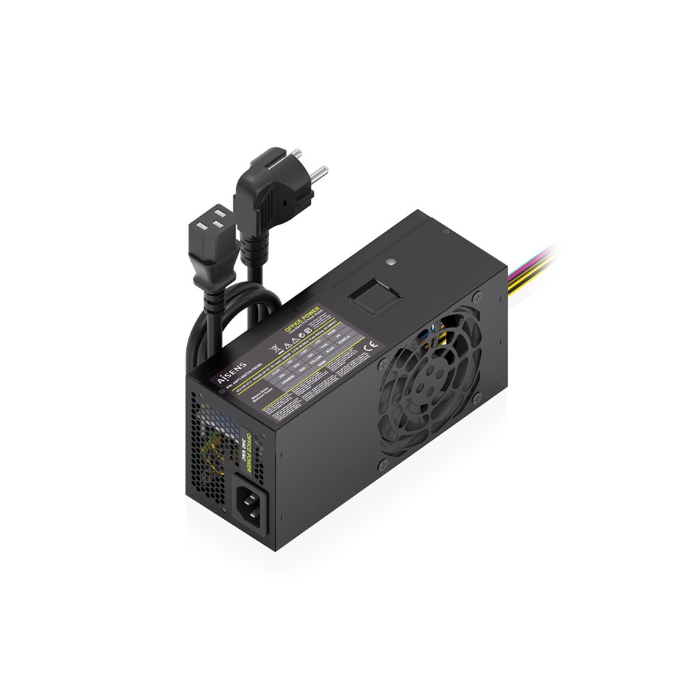 aisens fuente alimentacion tfx 500w con cable de alimentacion oem, negra