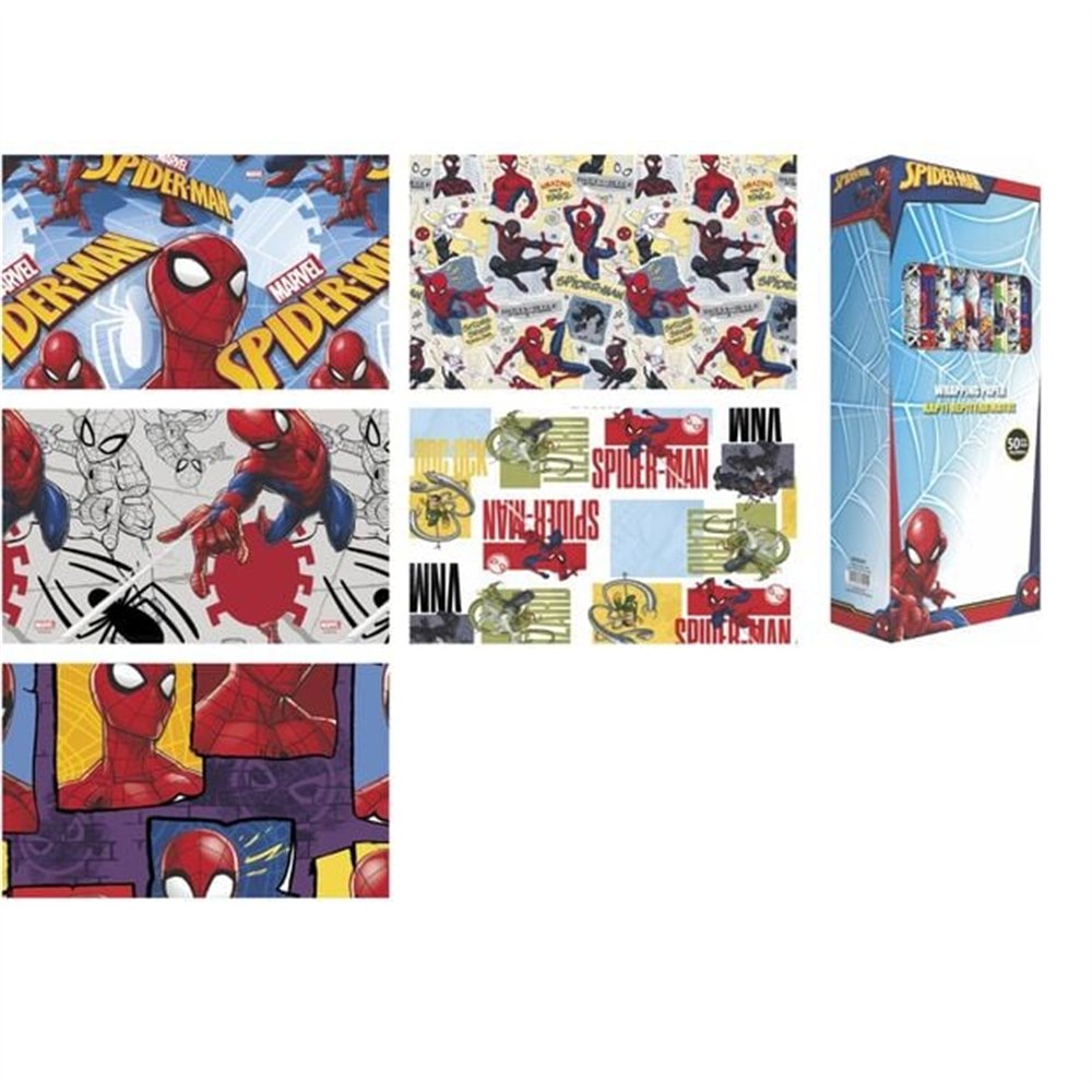 papel de regalo spiderman marvel surtido