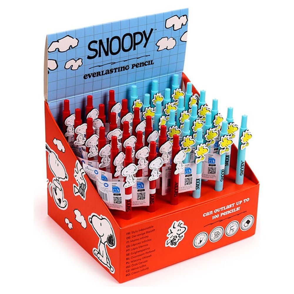 lapiz eterno peanuts snoopy & woodstock surtido
