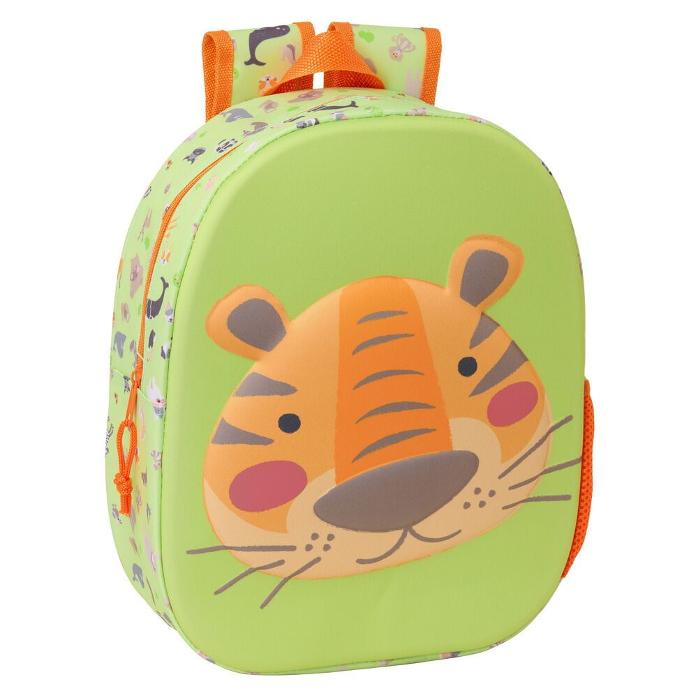 mochila 3d tigre 33cm