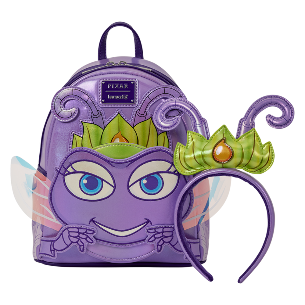 mochila + diadema princess atta bichos disney pixar loungefly 26cm