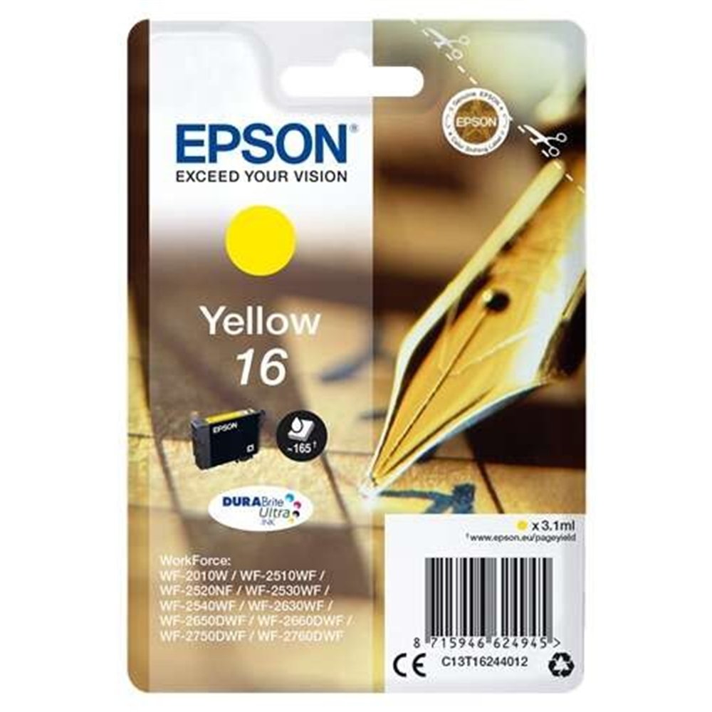 tinta epson c13t16244012 t1624 yellow 16