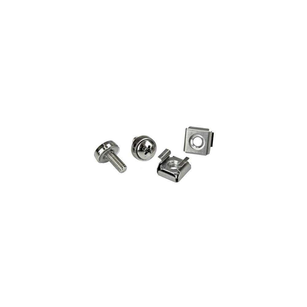 startech.com paquete de 20 tornillos m5 de 12mm y tuercas jaula para armarios rack - con herramienta de instalación