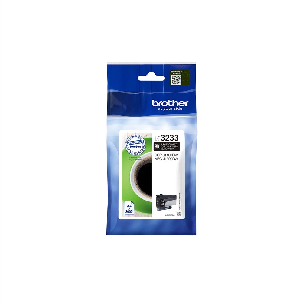 brother lc-3233bk cartucho de tinta 1 pieza original rendimiento estándar negro