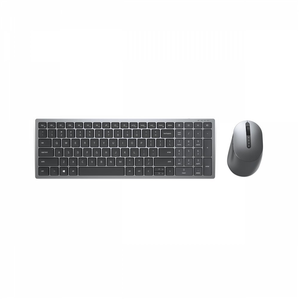 dell km7120w teclado y raton rf inalambrico bluetooth qwerty aleman gris titanio