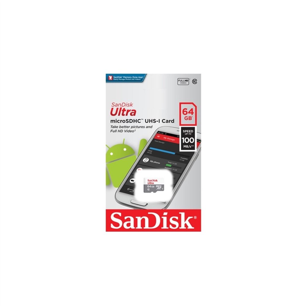 sandisk sdsqunr-064g-gn3mn memoria flash 64 gb microsdxc clase 10