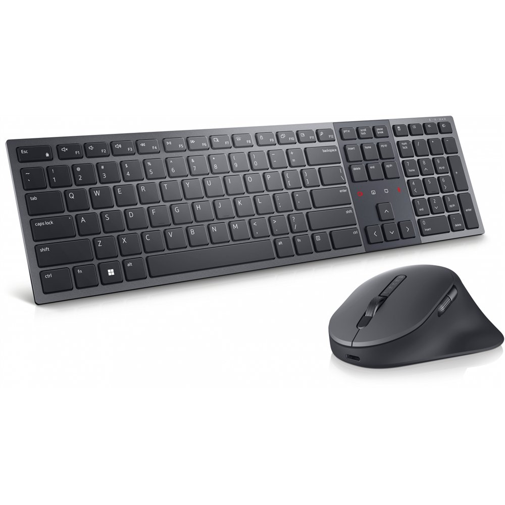 dell km900 teclado ratón incluido rf wireless + bluetooth qwertz alemán grafito