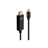 lindy 40923 adaptador de cable de ví­deo 3 m mini displayport hdmi tipo a (estándar) negro