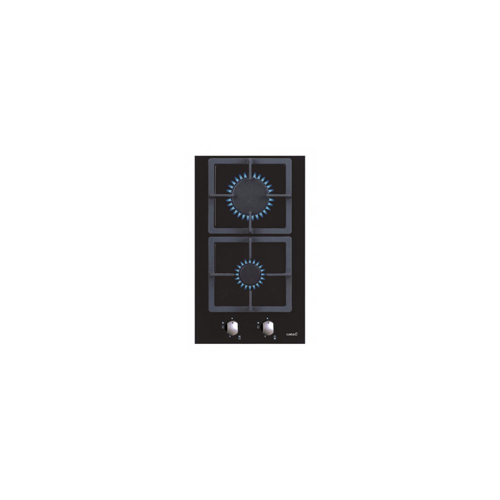 cata sci 3002 bk negro integrado 30 cm encimera de gas 2 zona(s)