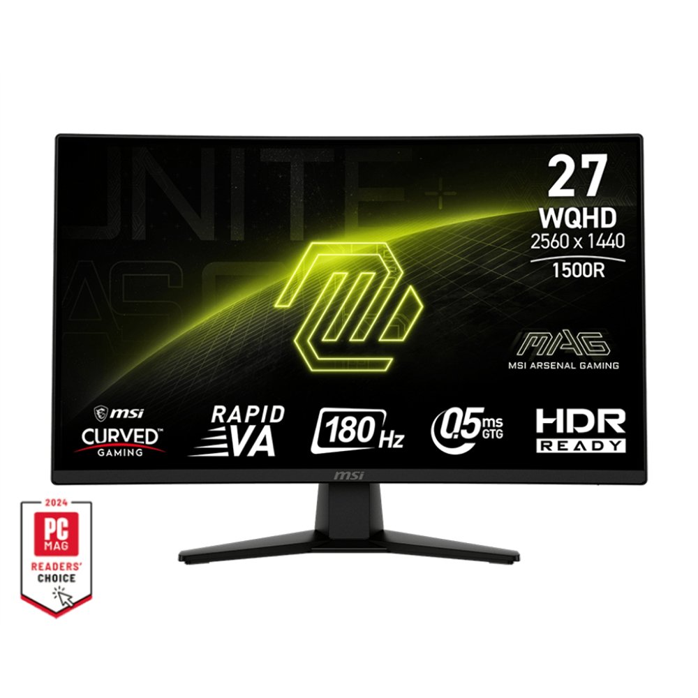 msi mag 274cqf pantalla para pc 68,6 cm (27") 2560 x 1440 pixeles wide quad hd negro